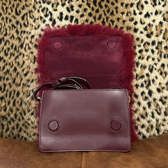 🚫SOLD🚫SOLD🚫 Jimmy Choo Madeline Faux Fur Crossbody Clutch Bag - Picture 7 of 15